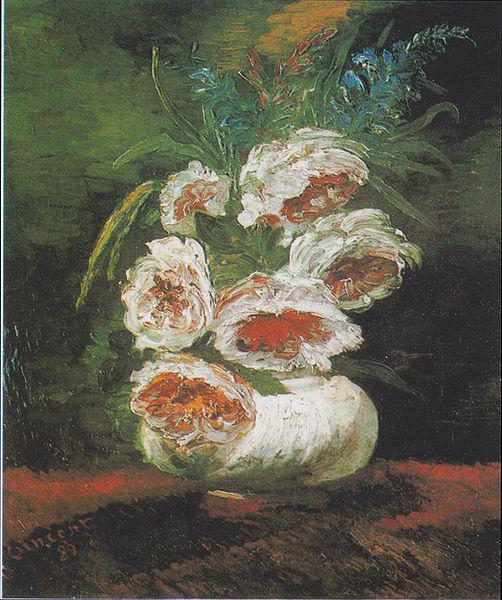Vincent Van Gogh Vase of Peonies China oil painting art
